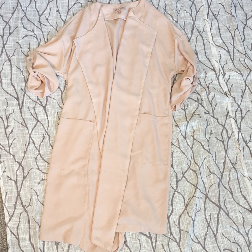 NWOT Philosophy Stylish Knee Length Pink Blazer